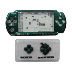 Housing Faceplate Case Cover for PSP 3000 Console Replacement Housing Shell Case（Green ）