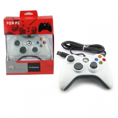 USB Wired Vibration Gamepad Joystick For PC Controller For Windows 7 / 8 / 10 Not for Xbox 360 Joypad *White