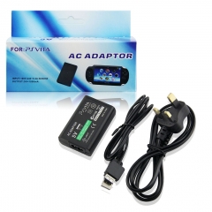 AC Adapter with USB cable for PS Vita (UK Plug)