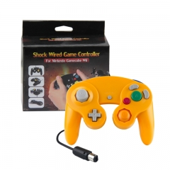 Wired Controller for Nintendo GameCube GC and Wii Console Classic Joypad (light Orange)