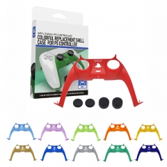 11 of Colors 5 in 1 set Gamepad Cover for PS5 Front Middle Controller Replacement Decorative Shell +4pcs Thumb Grips for Playstation 5 Games Accessori