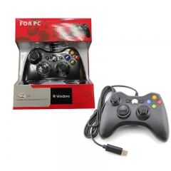 USB Wired Vibration Gamepad Joystick For PC Controller For Windows 7 / 8 / 10 Not for Xbox 360 Joypad   *Black